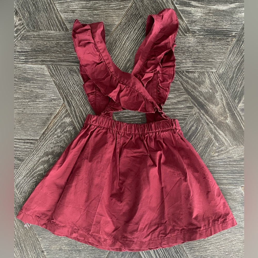 Girls pinafore ruffle strap suspender skirt (size 3-4 years) - Picture 2 of 3